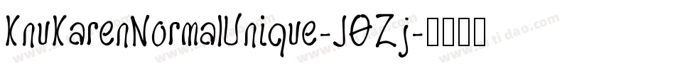 KnuKarenNormalUnique-J0Zj字体转换