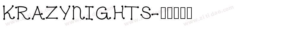 KRAZYNIGHTS字体转换