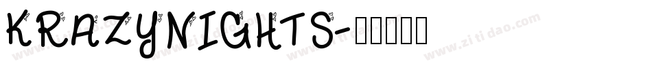 KRAZYNIGHTS字体转换