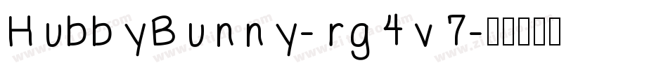 HubbyBunny-rg4v7字体转换
