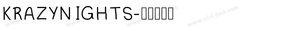 KRAZYNIGHTS字体转换