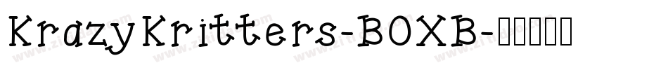KrazyKritters-B0XB字体转换
