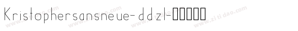 Kristophersansneue-ddzl字体转换