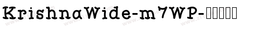 KrishnaWide-m7WP字体转换