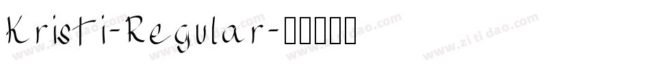 Kristi-Regular字体转换