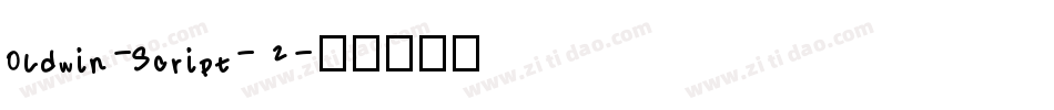 Oldwin-Script-2字体转换