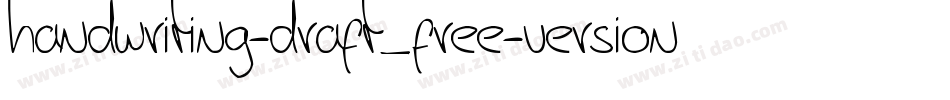 handwriting-draft_free-version字体转换