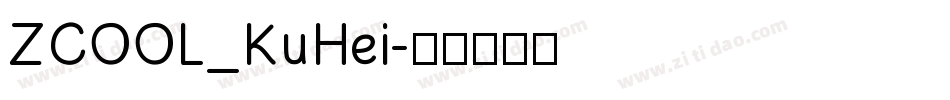 ZCOOL_KuHei字体转换