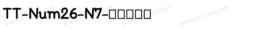 TT-Num26-N7字体转换