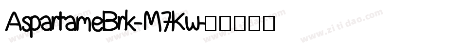 AspartameBrk-M7Kw字体转换
