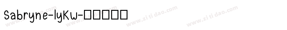 Sabryne-lyKw字体转换