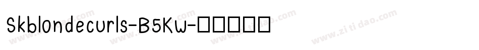 Skblondecurls-B5Kw字体转换