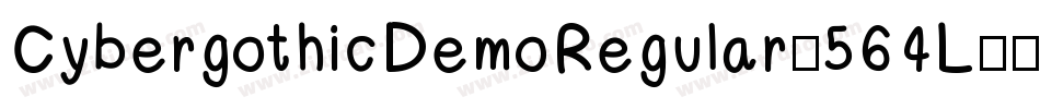 CybergothicDemoRegular-564L字体转换