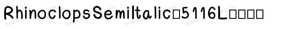 RhinoclopsSemiItalic-5116L字体转换
