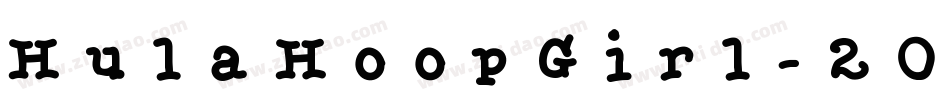 HulaHoopGirl-2OOwd字体转换 HulaHoopGirl-2OOwd字体转换