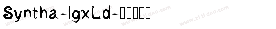 Syntha-lgxLd字体转换