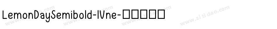 LemonDaySemibold-lVne字体转换
