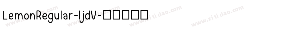 LemonRegular-ljdV字体转换