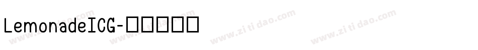 LemonadeICG字体转换