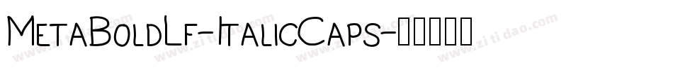 MetaBoldLf-ItalicCaps字体转换