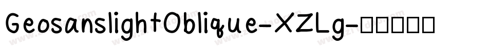 GeosanslightOblique-XZLg字体转换