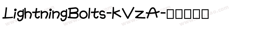 LightningBolts-KVzA字体转换