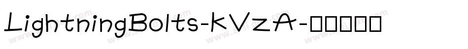 LightningBolts-KVzA字体转换