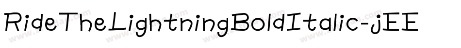 RideTheLightningBoldItalic-jEE3l字体转换
