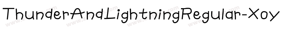 ThunderAndLightningRegular-X0y9字体转换