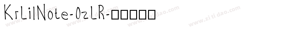 KrLilNote-0zLR字体转换