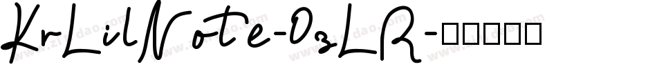 KrLilNote-0zLR字体转换