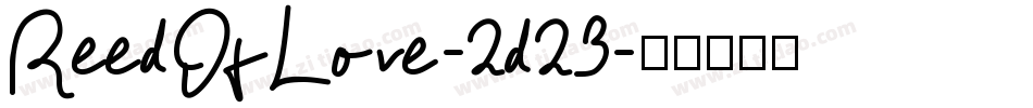 ReedOfLove-2d23字体转换