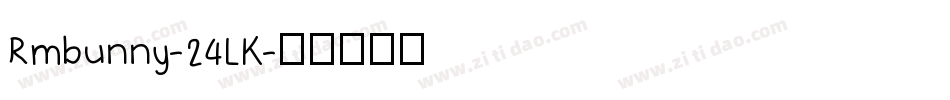 Rmbunny-24LK字体转换