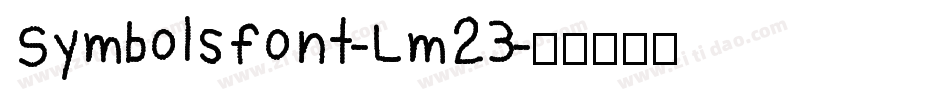 Symbolsfont-Lm23字体转换