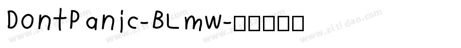 DontPanic-BLmw字体转换