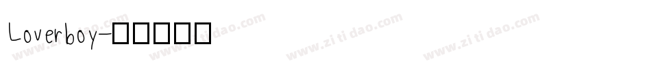 Loverboy字体转换