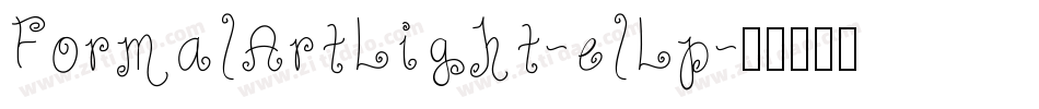 FormalArtLight-elLp字体转换
