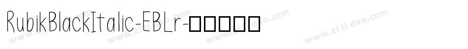 RubikBlackItalic-EBLr字体转换