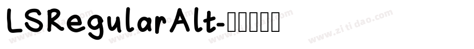 LSRegularAlt字体转换