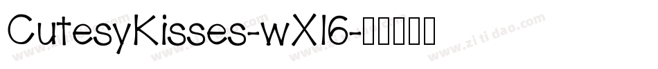 CutesyKisses-wX16字体转换