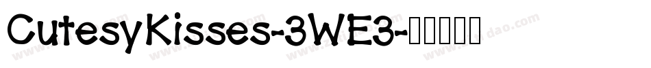 CutesyKisses-3WE3字体转换