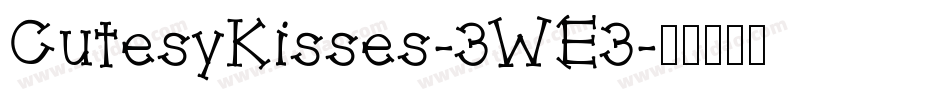 CutesyKisses-3WE3字体转换