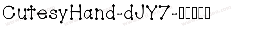 CutesyHand-dJY7字体转换