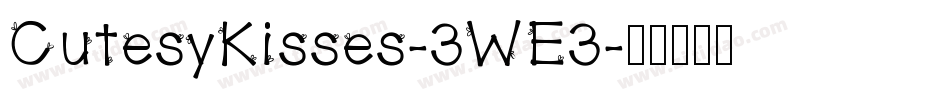 CutesyKisses-3WE3字体转换