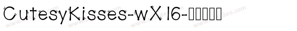 CutesyKisses-wX16字体转换