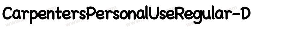 CarpentersPersonalUseRegular-DOLwR字体转换