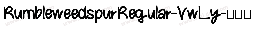 RumbleweedspurRegular-VwLy字体转换