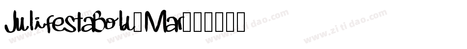JulifestaBold-Mar字体转换