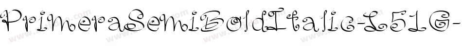 PrimeraSemiBoldItalic-L51G字体转换 PrimeraSemiBoldItalic-L51G字体转换
