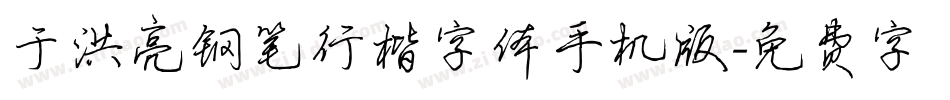 于洪亮钢笔行楷字体手机版字体转换